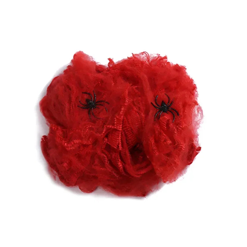 Halloween Decorations Artificial Spider Web Stretchy Cobweb Scary Party Halloween Decoration for Bar Haunted House Scene Props
