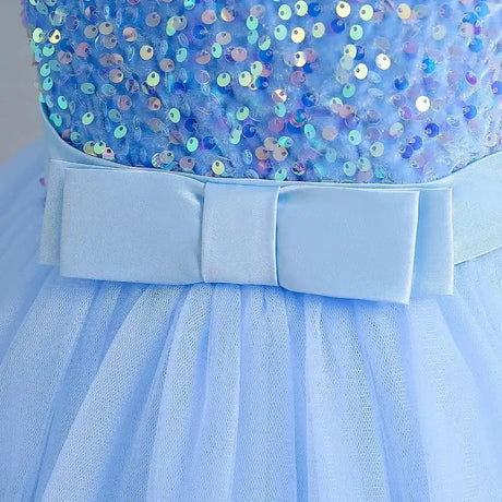 Teens Girls Bridesmaid Dresses For Wedding 5-14 Yrs Kids Sequin Birthday Party Long Dress Girls Evening Formal Pageant Vestidos - Lootquake