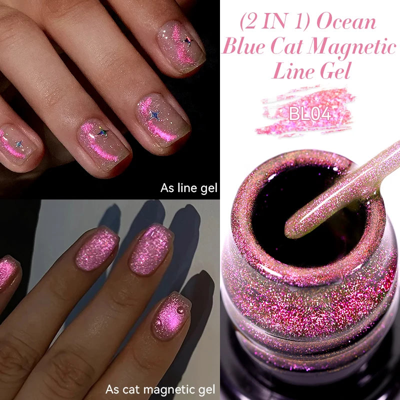 LILYCUTE 5ml Liner Gel Nail Polish UV LED Nail Art Paint Gel Gorgeous Glitter French Effect Semi Permanent Nail Painting UV Gel