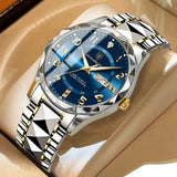 POEDAGAR Luxury Business Men's Wristwatch Stainless Steel Date Week Man Watch Waterproof Luminous Fashion Quartz Watches For Men - Lootquake