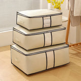 Foldable Storage Bag Non-Woven Clothing Organizer Wardrobe Closet Clothes Organizer Pillow Quilt Blanket Home Storage Bags