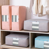 Foldable Storage Bag Non-Woven Clothing Organizer Wardrobe Closet Clothes Organizer Pillow Quilt Blanket Home Storage Bags