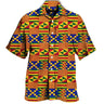 Colourful Bohemia African Graphic Shirts For Men Clothing Fashion Mens Short Sleeve Casual Y2k Lapel Blouse Summer Beach Tops - Lootquake