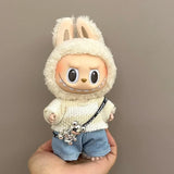 Ropa de bebé Labubu de 17 cm, conjunto de falda y caja ciega para muñecas Labubu, bonito juguete para vestir, regalo para festivales, regalo de cumpleaños, bonito regalo para fiestas.