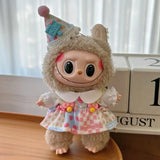 Jolie veste pour poupée Labubu de 17 cm, mini-poupée, vêtements, accessoires, sweat-shirt, jupe, salopette, jouets pour enfants, cadeau d'anniversaire