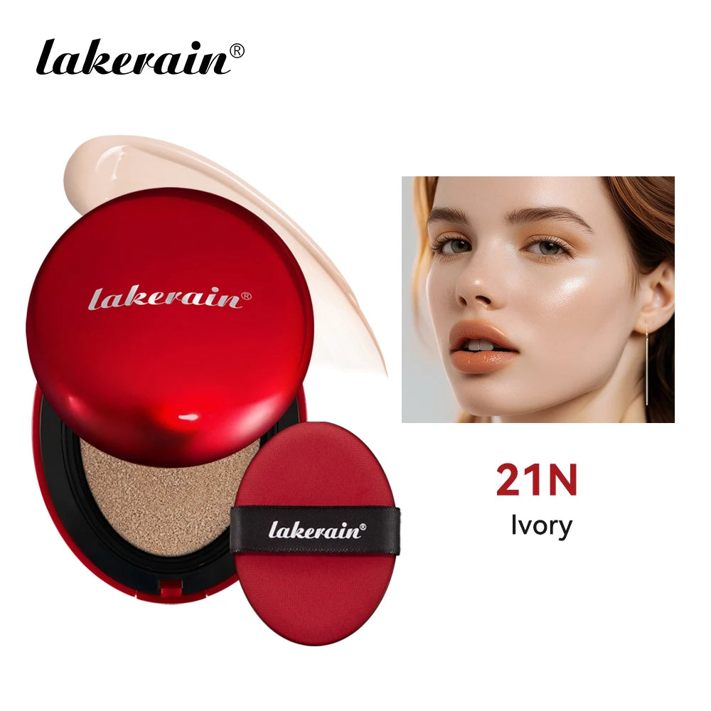 Base de maquillaje en cojín con protector solar Lakerain, resistente al agua, de larga duración, iluminadora, en crema, para mujer, maquillaje facial, cosmética coreana.
