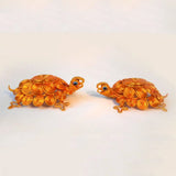Sculpture Handmade Turtle Statue Woven Collectible Aluminum Wire Tortoise Figurine Crafts Cartoon Turtle Retro Ornaments