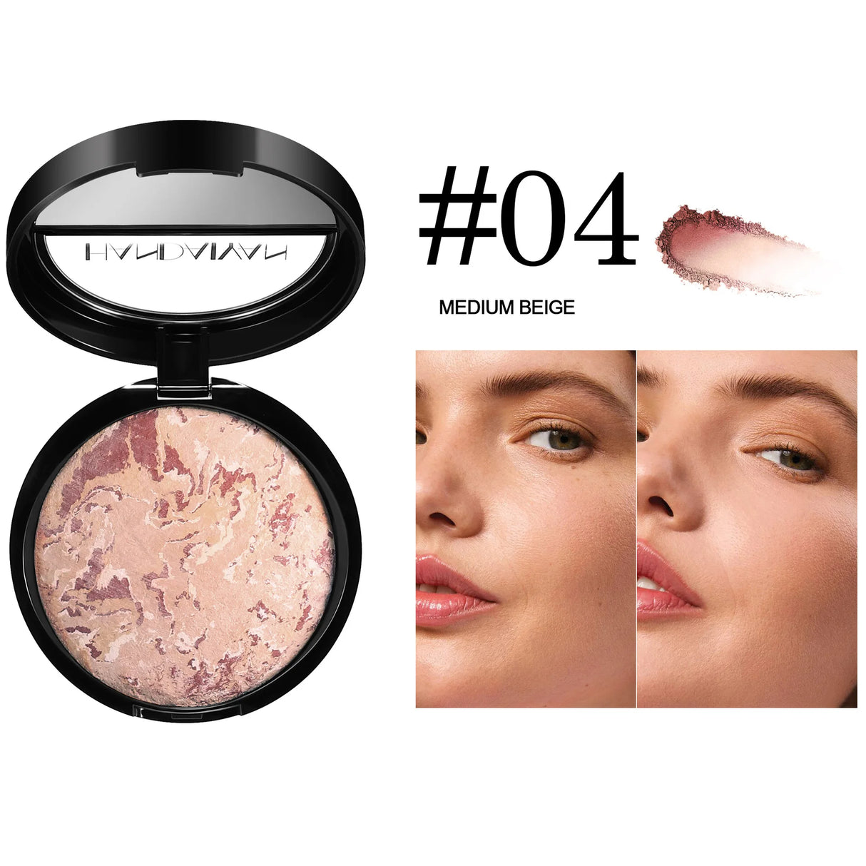 7 Colors Baked Duo Matte Finishing Powder Foundation Compact Waterproof Long Lasting Full Coverage Makeup Base Smooth Skin