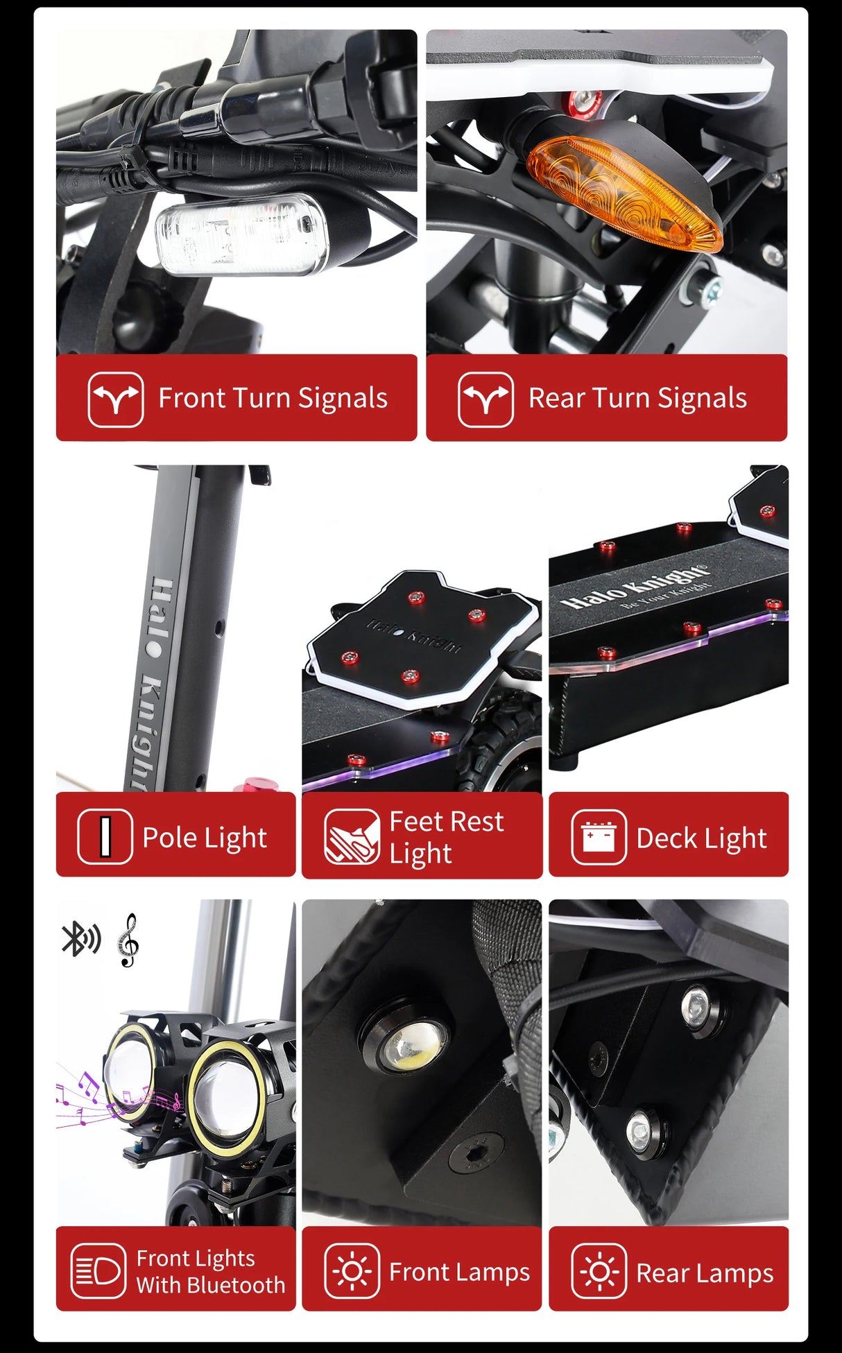 Halo Knight T107Pro Powerful Electric Scooter Adult Professional 95KM/H Fast E Scooter 6000W Off Road Dual Motor EScooter Cheap