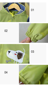 Cartoon Girls Jackets Cute Little Fox Kids Windbreaker Hooded Baby Coat Spring Autumn Children Outwear Toddler Girl Clothes - Lootquake