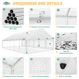 20x40FT Party Tent Heavy Duty, Wedding Tent, Event Tent for Parties, with 8 Removable Sidewalls, 20x40 Tent Carpas para Fiestas - Lootquake