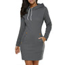 Women Winter Warm Hooded Pullover Sweatshirt Long Dress Sweatshirt Hoodies Women - Lootquake