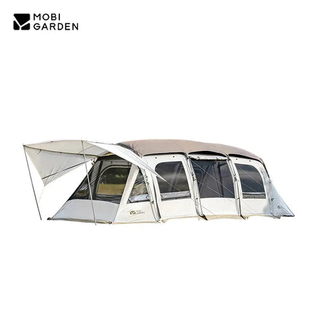 MOBI GARDEN Camping LS4 Tunnel Tent Living Shell Tent Large Blow Tent Invite Space Two Bedrooms - Lootquake