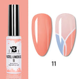 5ML Gold Silver Metallic Liner Paint Gel Polish Chrome Mirror Metal Effect Super Bright French UV LED Semi Permanent Nail Gel