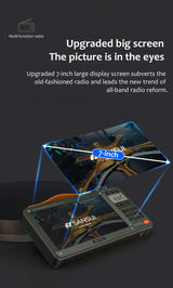 Enceintes Bluetooth sans fil SANSUI, radio pleine bande, lecteur vidéo LED HD, baladeur MP4 portable, batterie rechargeable intégrée