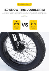 Bicicleta eléctrica AKEZ de 18 Ah, 1500 W, 48 V, para adultos, de 20 pulgadas, con freno hidráulico de aceite.
