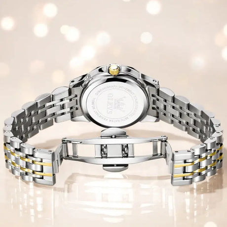 OLEVS Original Brand Elegant Women's Watches Waterproof Luminous Quartz Watch for Lady Necklace Bracelet Gift Box Set Calendar - Lootquake