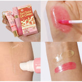Lip Oil Lipstick Set Lightweight Peach Flavor Lipgloss Lip Deeply Moisturizing Long Lasting Hydration Lip Makeup Cosmetics