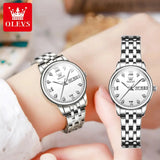 OLEVS Luxury Brand Quartz Watch for Women Stainless Steel Waterproof Ladies Wristwatch Fashion Diamond Dial Women's Watch New In - Lootquake