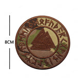 Embroidered Northern Europe Viking Compass Patches Rubber Viking Valknut Norse Runic Odin God Runes Glow In Dark - Lootquake