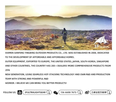 [HODR] 3F UL GEAR Lanshan 1 pro Tipi Tent Rodless Solo Ultralight 690g 20D Nylon Fabric Camping Season Tent Trekking Tents - Lootquake