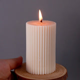 Molde de silicona para velas cilíndricas a rayas, hecho a mano, para hacer velas perfumadas, molde de cera, moldes artesanales de resina epoxi de cristal, decoración del hogar