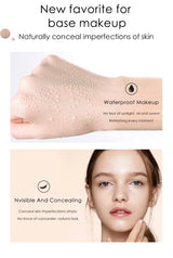 TLM TUM Base de maquillaje líquida profesional, cobertura total, corrector facial, resistente al agua, ilumina, cubre ojeras, 30 ml