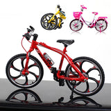 Creative Alloy Bicycle Model Ornament Mini Metal Bike Toy Collectible