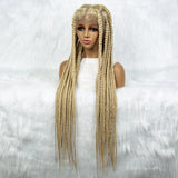 613 Blonde Full Lace Cornrow & Big Square Knotless Box Braids Wig | Synthetic Lace Front Wig for Black Women