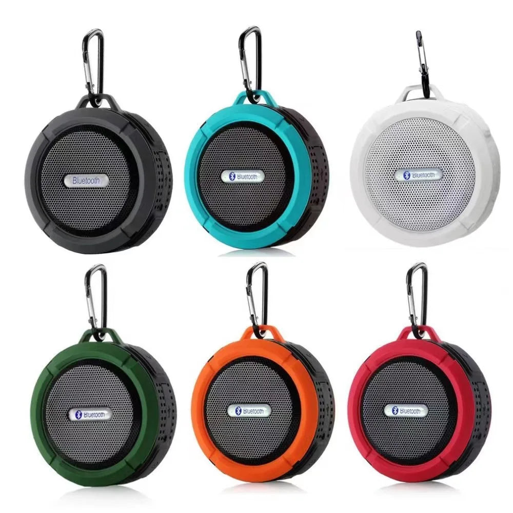 Altavoz Bluetooth inalámbrico impermeable con ventosa para deportes al aire libre, mini subwoofer para ducha, coche, teléfono inteligente, micrófono TF C6