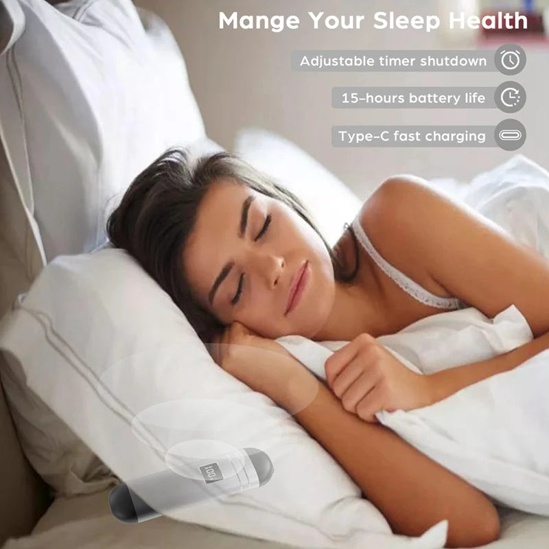 Enceinte Bluetooth sans fil à conduction osseuse, portable, à placer sous l'oreiller, carte TF 32 Go intégrée pour dormir