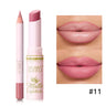 USHAS,Lipstick + lip liner set, matte finish, waterproof, long-lasting and non-staining, velvet nude lip gloss