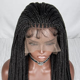 36" Handmade Knotless Box Braids Lace Frontal Wig | 13x6 Lace | Baby Hair | Synthetic Braids