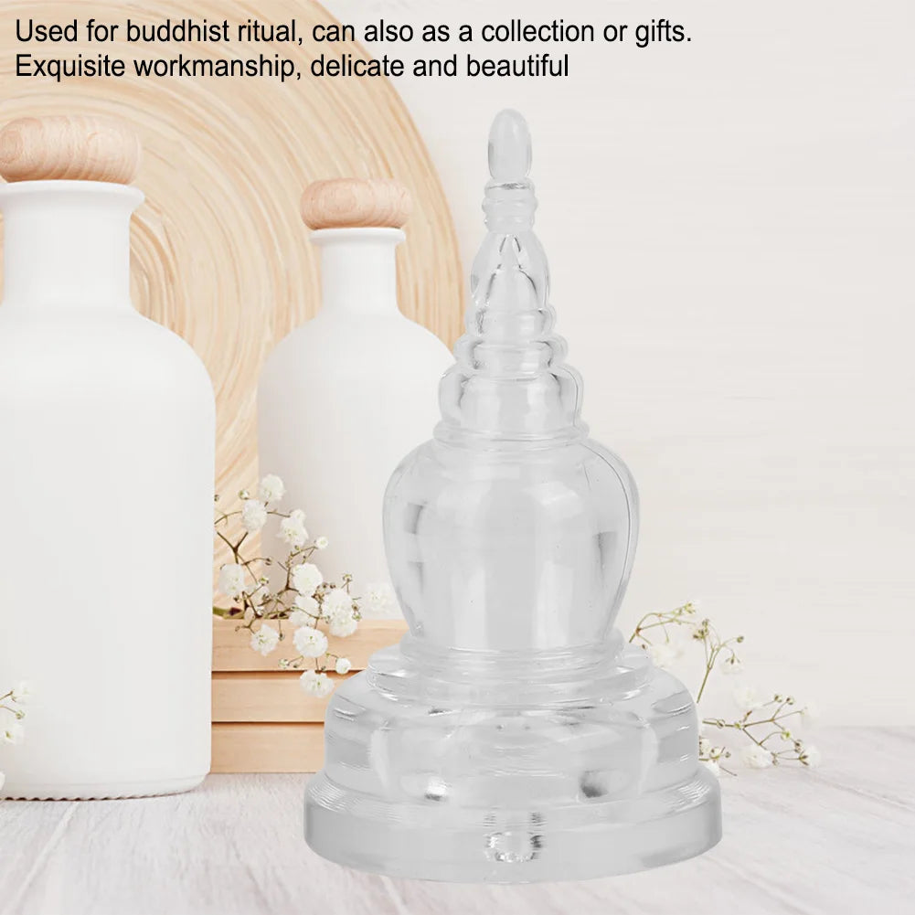 Mascot Temple Acrylic Buddhism Dagoba Stupa Tower Statue Buddhist Supplies