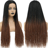 26" Long Box Braided Crochet Wig | Knotless Micro Twist Braids | Synthetic Hair Wig | 1B, 1B/27, 1B/30, 1B/Grey