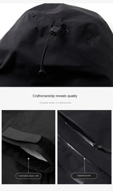 Jacket Men's Sports Casual Soft-shell Zipper Pocket Water Repellent Windbreaker New Autumn Functional Camping Hooded Raincoat - Lootquake