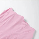 Sexy Strapless Patchwork Long Dress Women Slim Sleeveless Pleated Mermaid Dresses 2025 Spring Summer Lady Evening Solid Robe - Lootquake