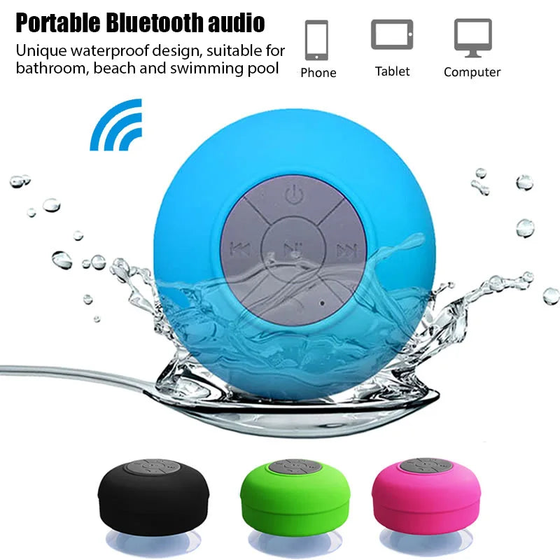 Altavoz Bluetooth inalámbrico, resistente al agua, con botones de control de fácil acceso, reproductor de música para oficina, coche, casa y ducha.