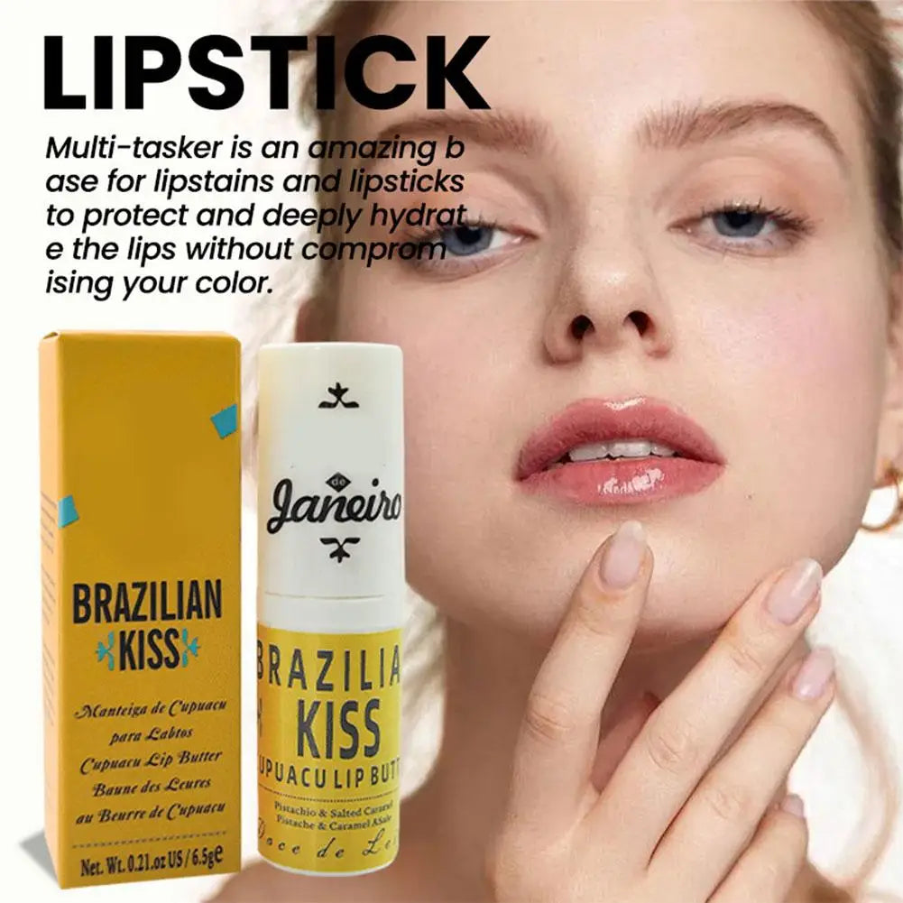 New For Brazil Kiss Lip Balm Moisturizing Lipstick Long Lasting Anti Drying Reducing Lip Lines Deep Nourishing Lip Care Makeup