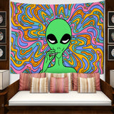 Psychedelic Vertigo Alien Tapestry Wall Hanging Abstract Hippie Tapies Witchcraft Mysterious Bohemian Dormitory Home Decor