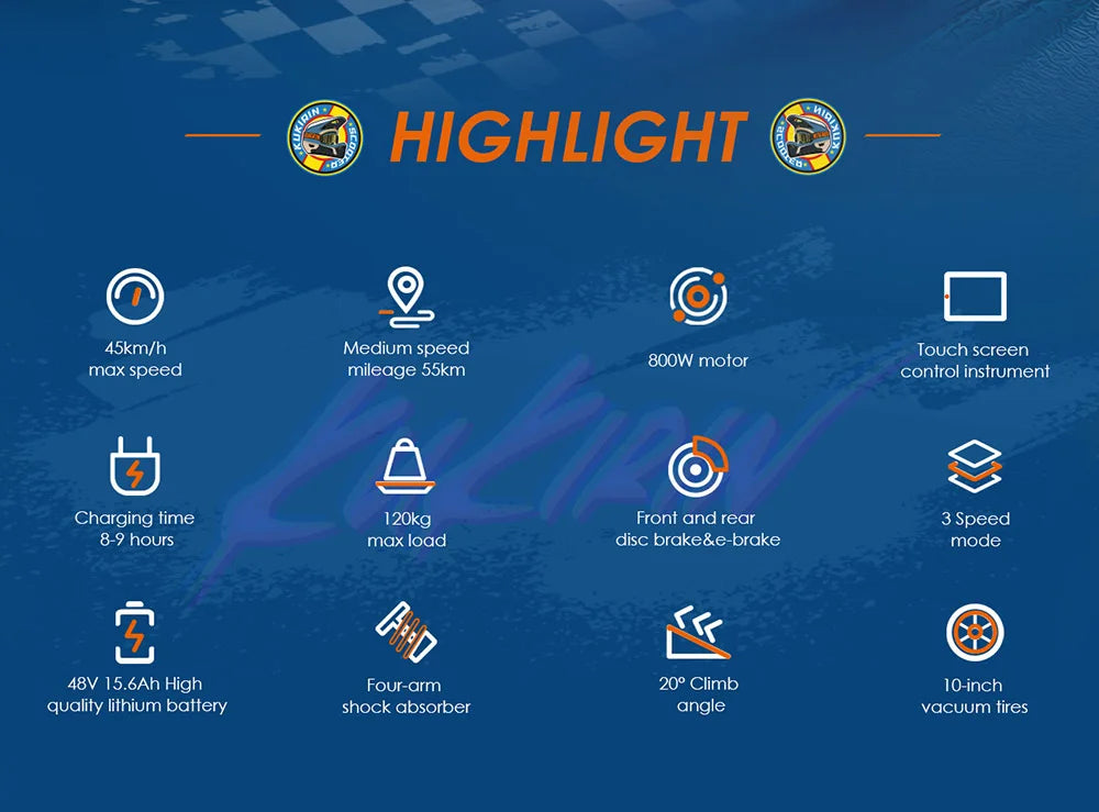 KuKirin G2 Folding Electric Scooter 800W Brushless Motor 10 Inch Vacuum Off-Road Tire EScooter 48V 15AH Battery Max Speed 45km/h