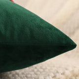1 funda de almohada navideña con diseño de ciervo, guantes bordados de terciopelo, decoración navideña para sala de estar.