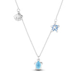 Silver Plated Women Link Chain Fine Necklace Fit Mini Dangle Charms DIY Fashion Pendant Collar - Lootquake