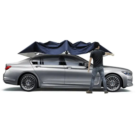 Car Umbrella Semi-Automatic Awning Tent Auto Smart Insulated Cover Outdoor Waterproof Folded Portable Canopy Cover Sun Shade - Lootquake