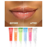 6pcs Fruit Moisturizing Lip Gloss Oil,Transparent Lipstick,Ve, Rosehip,Argan,Peppermintaloe,Coconut Flavor Lip Gel,Long Lasting