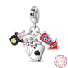 Juego de tres piezas de abalorios de 3 mm con diseño de princesa de golf y hámster, para hacer joyas finas.