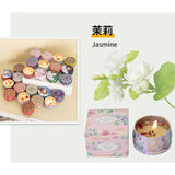 Bougie parfumée aux fleurs séchées, souvenir de mariage, parfum de fleur éternelle, bougie parfumée à l'huile essentielle de plante longue durée