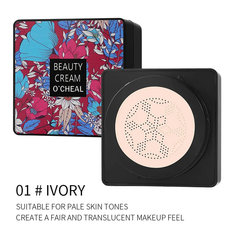 Base de maquillaje Magic Foundation Mushroom Head Air Cushion CC Cream, resistente al agua, iluminadora, base de maquillaje para mujer, maquillaje facial, cosmética coreana.