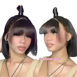 180% Density Minimalist Straight Bob Wig | Middle Part Lace with Bangs