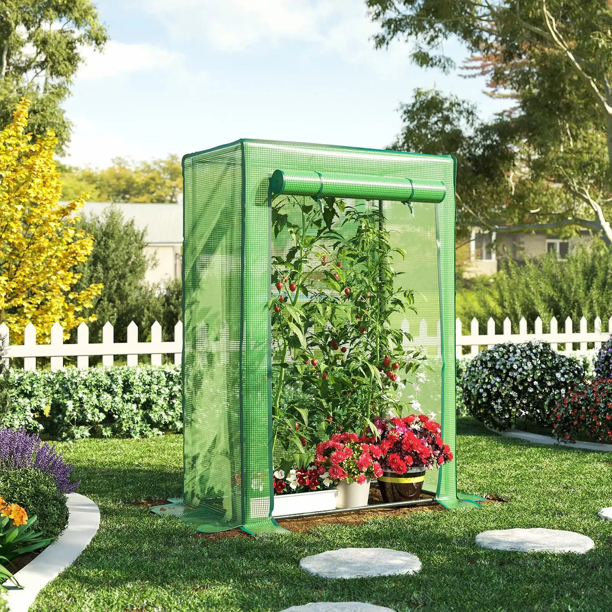 Tomato Greenhouse Foil Greenhouse Metal Frame Vegetable Plant Grow Tent Warm Waterproof Flower Household For Gardening Tools - Lootquake